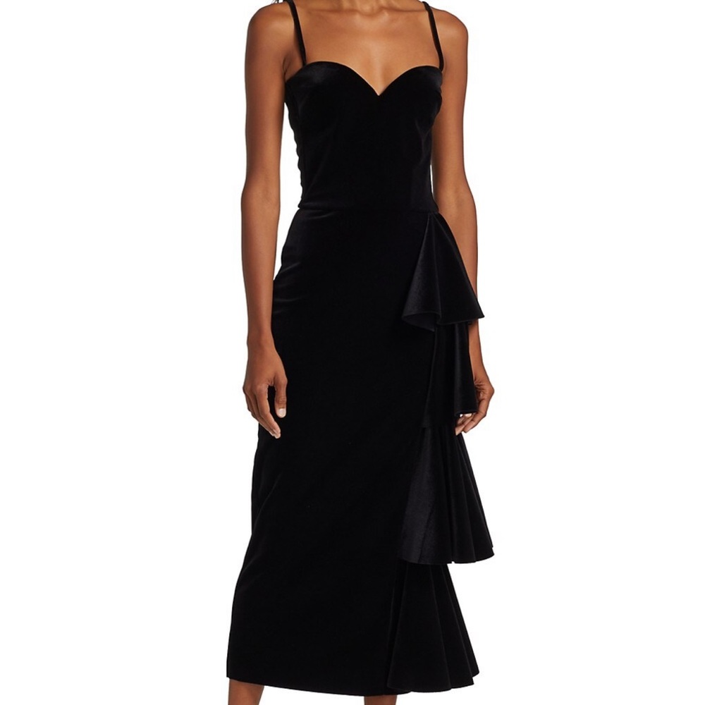 Chiara Boni La Petite Robe Gussie Ruffle Side Gown